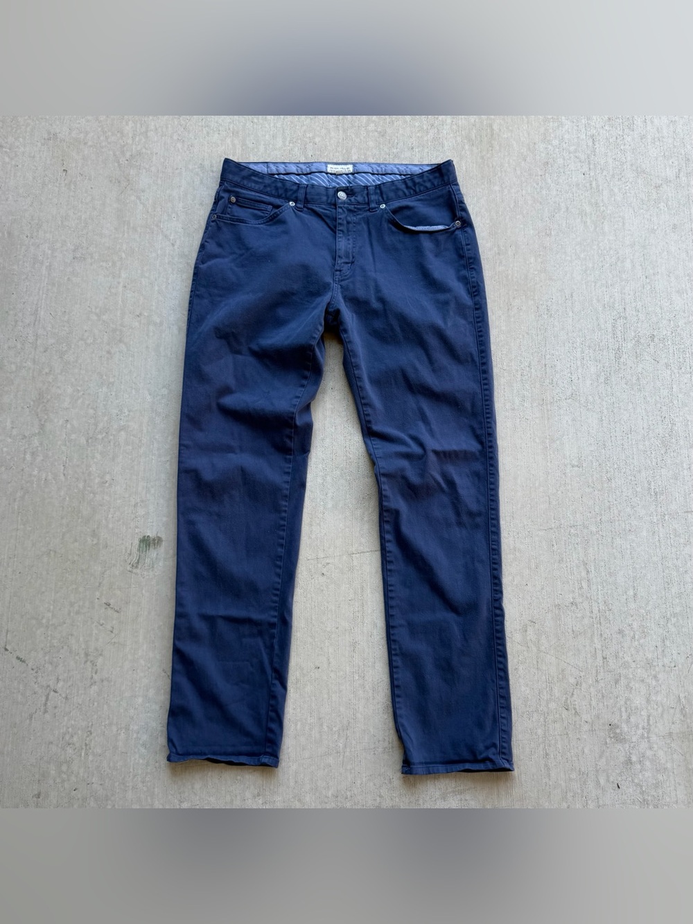 Peter Millar Crown Five Pocket Pants Men Size 34 Cotton Chino Straight Fit Blue